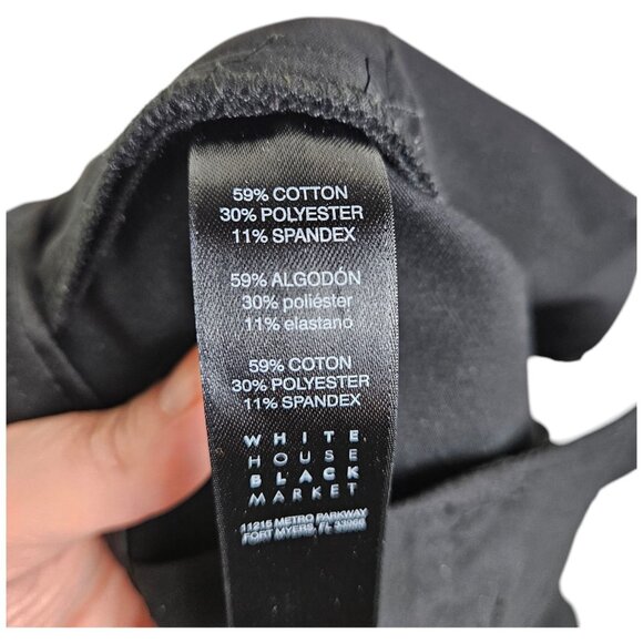 White House Black Market Women's Pants Size 6L Black Slim Ankle WHBM Tall‎ Long - Picture 10 of 13